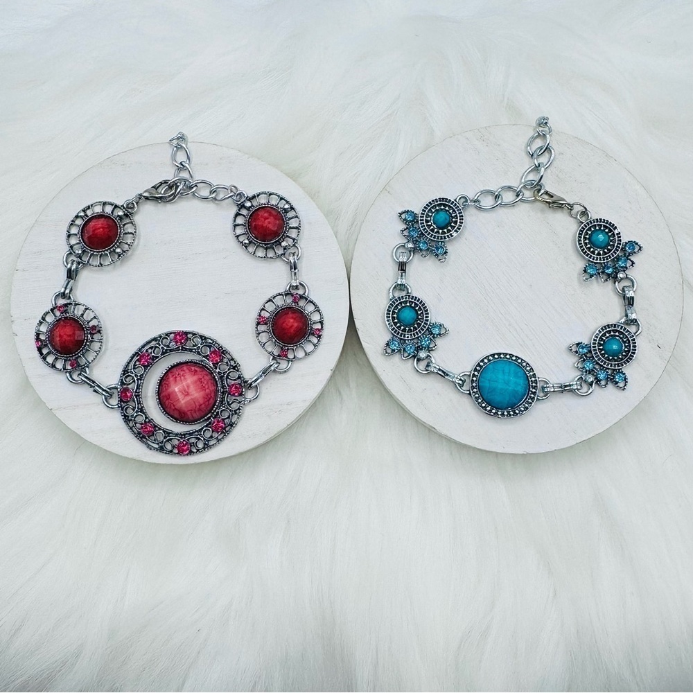 Fashion Statement Bracelets Floral Beaded Design